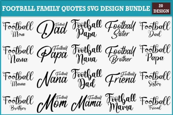 Download Football Family Quotes Svg Design Bundle - Svg Collection