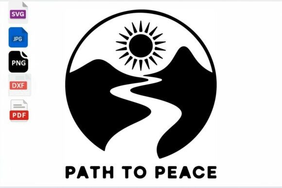 Download Path to Peace SVG Mountains Sun River - Svg Collection