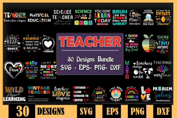 Download TEACHER Bundle SVG 30 Designs - Svg Collection