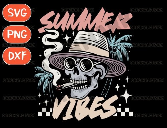 Download Summer Vibes Svg, Beach Skeleton Svg - Svg Collection