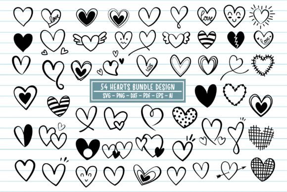 Download 54 Hearts Svg Heart Buldle SVG Valentine - Svg Collection