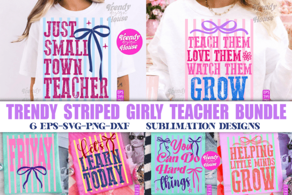 Download Striped Girly Teacher SVG Bundle, School - Svg Collection