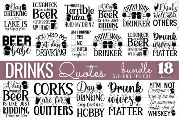 Download Drinks SVG Bundle, Drinking SVG Bundle - Svg Collection