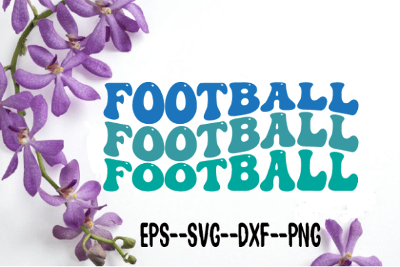 Download Football. Retro Wavy Svg Sublimation - Svg Collection
