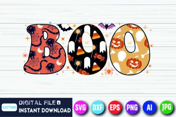 Download Boo Halloween Retro Groovy Shirt SVG - Svg Collection