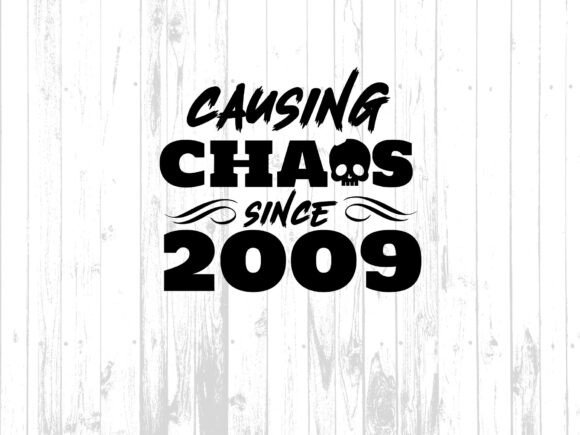 Download Causing Chaos Since 2009 Skull T-Shirt - Since Collection