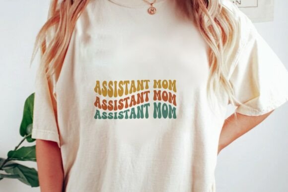 Download Assistant Mom Retro Wavy Design Png - Premium Resources