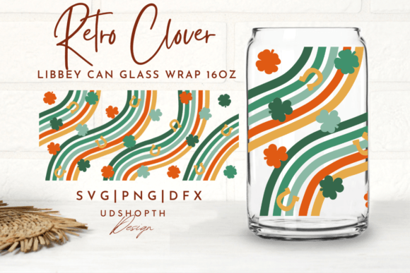 Download Retro St Patrick's Rainbow Can Glass SVG - Svg Collection