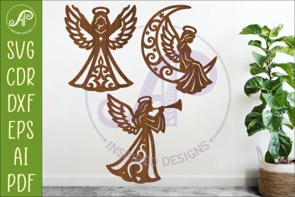 Download Angel SVG Silhouette, Guardian Angels 2 - Svg Collection