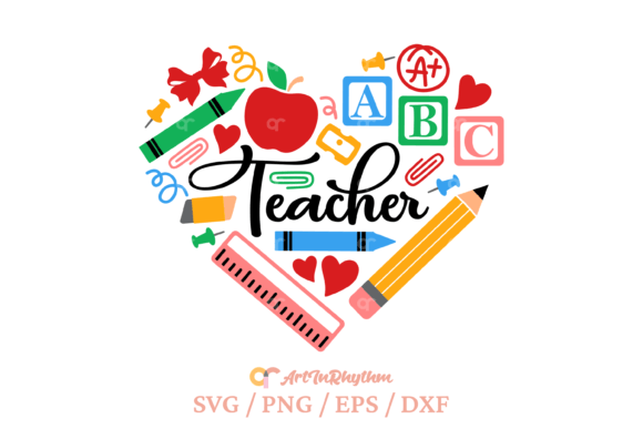 Download Teacher Heart Svg, Teacher Life Svg - Svg Collection