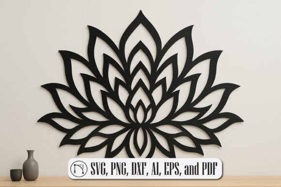 Download Lotus Flower Wall Art SVG Cut File - Svg Collection