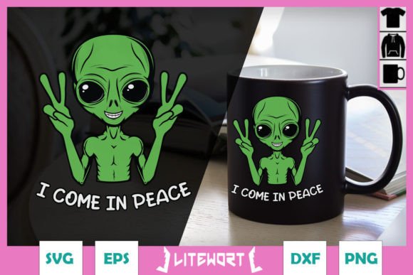 Download Alien UFO Space Peace SVG - Svg Collection