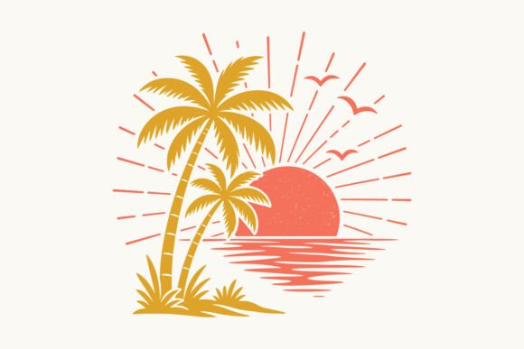 Download Palm Tree Sunset SVG, Summer Beach SVG - Svg Collection