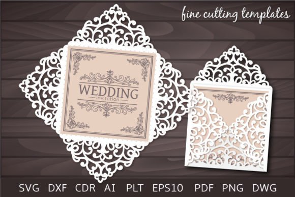 Download Wedding Invitation SVG Four Fold Card - Svg Collection