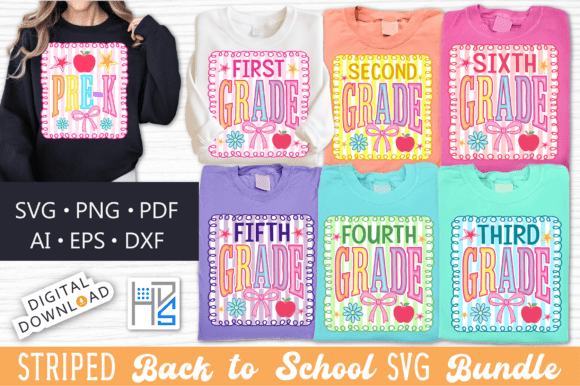 Download Striped Back to School SVG Bundle - Svg Collection