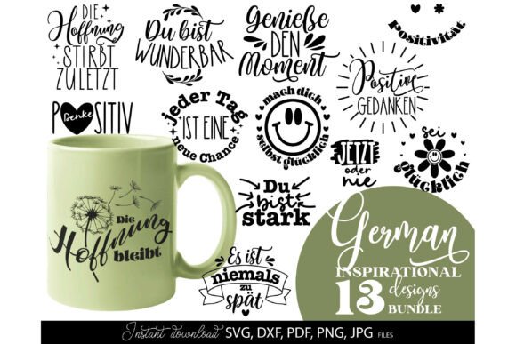 Download German Inspirational SVG Bundle Sprüchen - Svg Collection