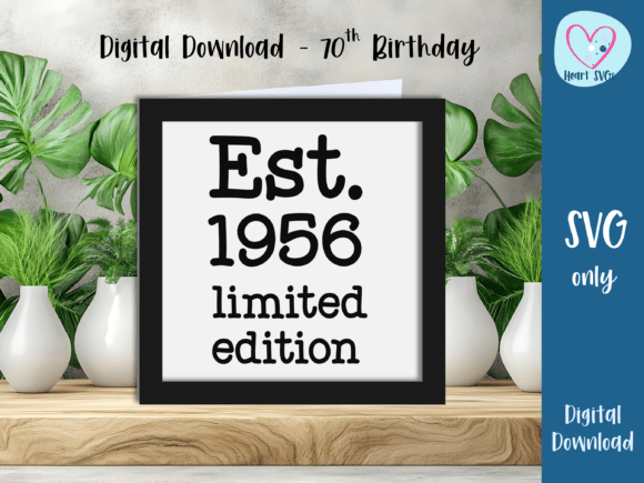 Download Est. 1956 70th Birthday Card SVG - Svg Collection