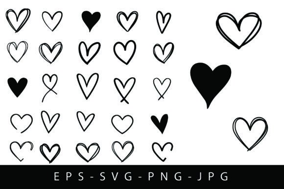 Download Heart SVG Bundle, Heart Doodle Cliparts, - Svg Collection