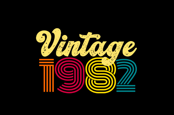 Download Vintage 1982, T-shirt Design Svg - Svg Collection