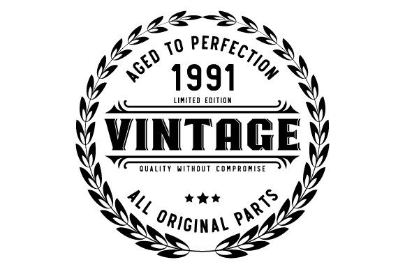 Download Vintage 1991 Aged to Perfection SVG EPS - Svg Collection