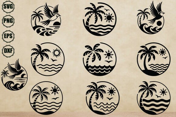 Download Tropical Beach Svg, Palm Tree Svg Bundle - Svg Collection