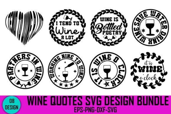 Download Wine Quotes Svg Design Bundle, - Svg Collection