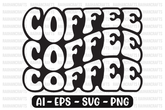 Download Coffee Retro Wavy Design Svg - Premium Resources