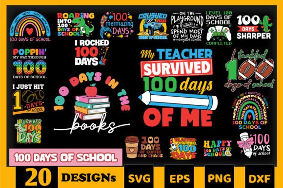 Download 100 Days of School Bundle SVG - Svg Collection
