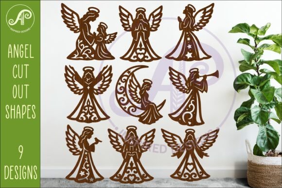 Download Angel SVG Silhouette Bundle 9 Designs - Svg Collection