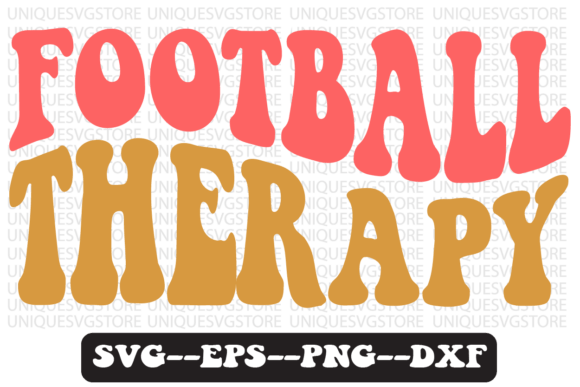 Download Football Therapy Groovy Retro Svg Design - Svg Collection