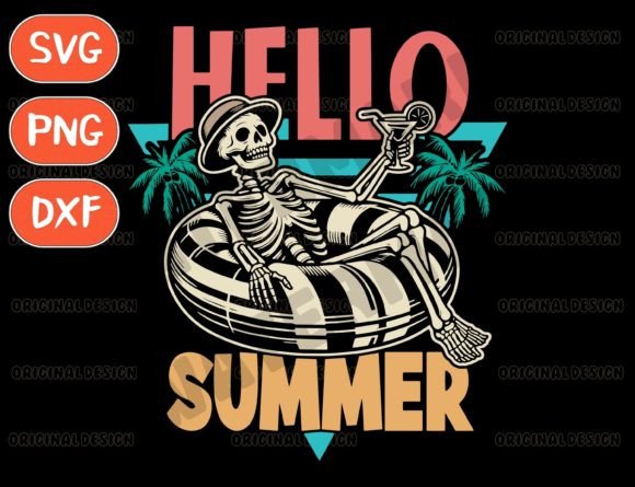Download Hello Summer Funny Skeleton Svg - Svg Collection