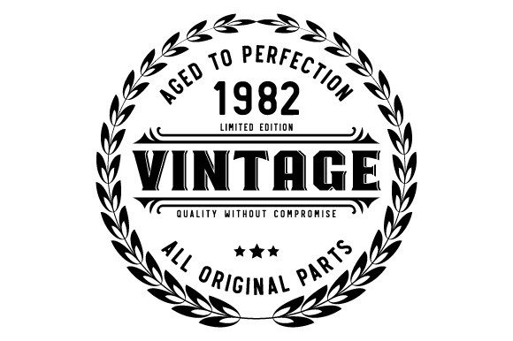 Download Vintage 1982 Aged to Perfection SVG EPS - Svg Collection