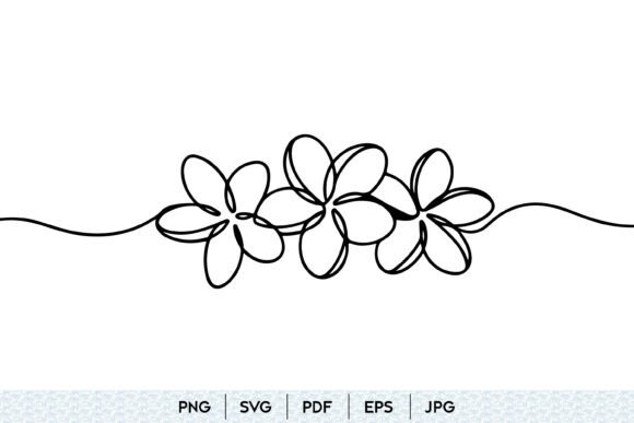 Download Plumeria Flower Line Art SVG - Svg Collection