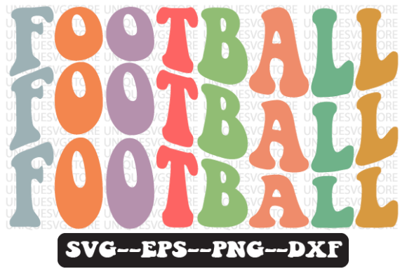 Download Football Wavy Retro Svg Design - Svg Collection
