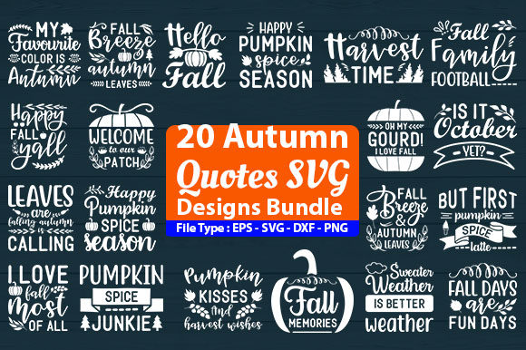 Download Autumn Quotes SVG Design Bundle - Svg Collection
