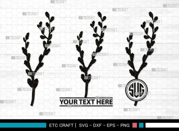 Download Pussy Willow Monogram, Spring Nature Svg - Svg Collection