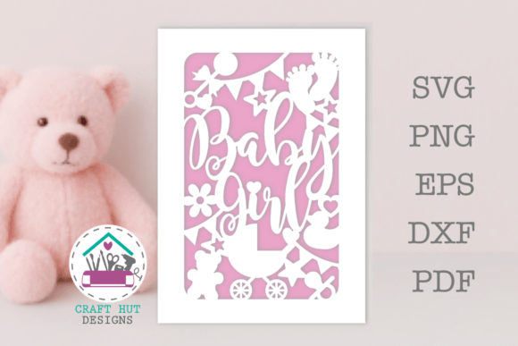 Download New Baby Girl Birth Card SVG DXF - Svg Collection