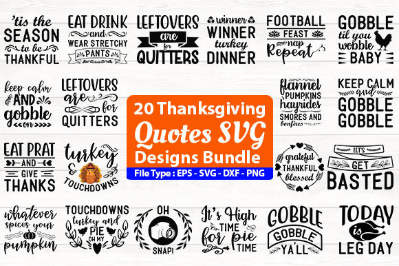 Download Thanksgiving Quotes SVG Design Bundle - Svg Collection