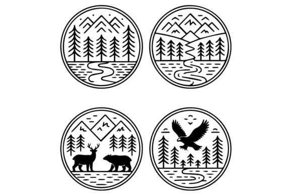 Download Woodland Nature SVG -Forest Trees, Deer, - Svg Collection
